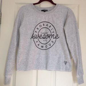 Fuzzy Sweatshirt Croptop